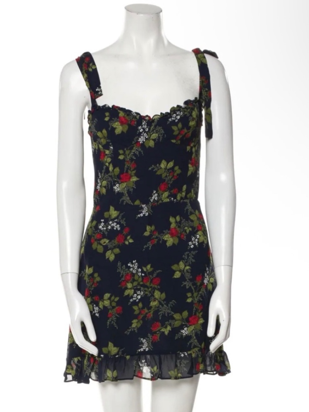 Reformation Sweetheart Ruffle Mini Dress